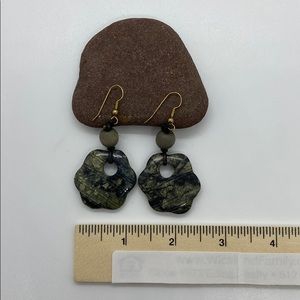 Stone etched earrings